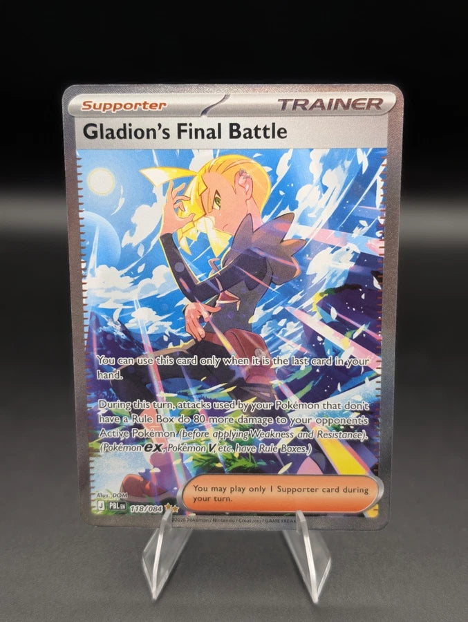 Pokémon TCG: Gladion's Final Battle 118/084 SIR Pitch Black ME05 Full Art Trainer NM