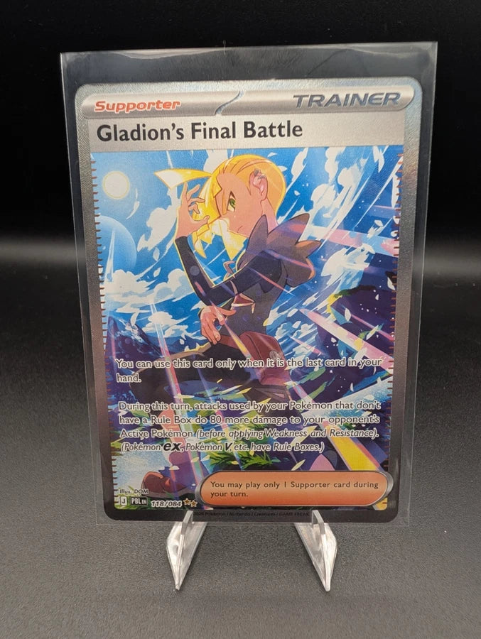Pokémon TCG: Gladion's Final Battle 118/084 SIR Pitch Black ME05 Full Art Trainer NM