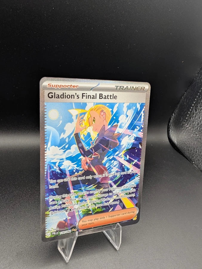 Pokémon TCG: Gladion's Final Battle 118/084 SIR Pitch Black ME05 Full Art Trainer NM