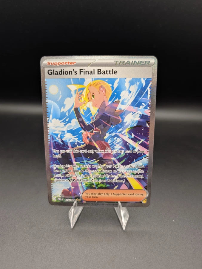 Pokémon TCG: Gladion's Final Battle 118/084 SIR Pitch Black ME05 Full Art Trainer NM