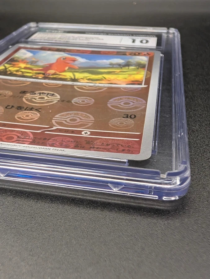 Pokémon TCG: 2023 Japanese 151 Charmander 004/165 Poke Ball Rev Holo CGC Gem Mint 10